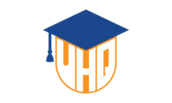 UHQ initial letter academic logo design vector template. school college logo, university logo, graduation cap logo, institute logo, educational logo, library logo, teaching logo, book shop, varsity	
