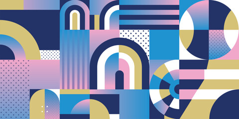 Summer Sports Games Event in Paris abstract geometric elements trendy pattern Sale gift card background winner competition congratulations flat modern design champion award travel banner