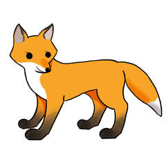 ポップなキツネのイラスト