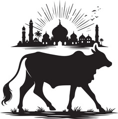 Cow silhouette vector