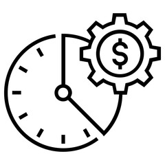 time management icon, simple vector design