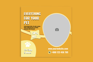 Pet social media post,pet social media banner