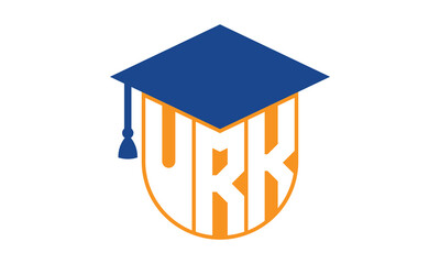 URK initial letter academic logo design vector template. school college logo, university logo, graduation cap logo, institute logo, educational logo, library logo, teaching logo, book shop, varsity	
 - obrazy, fototapety, plakaty