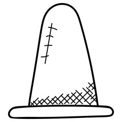 traffic cone icon, simple vector design