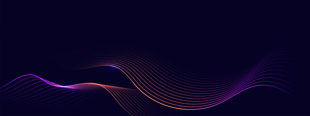 Abstract background with flowing lines. Dynamic waves. vector illustration.
