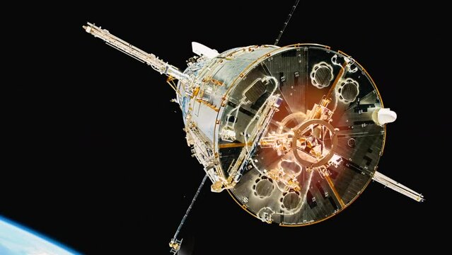 Hubble telescope. Artist's concept. Elements furnished by NASA