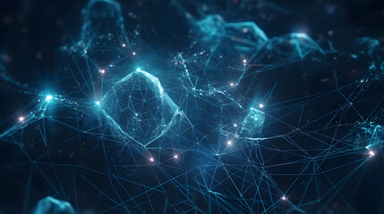 Naklejka premium the blockchain technology and the crypto industry digital commerce concept in an abstract style
