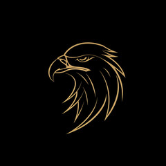 鷲のシンプルなロゴ/Simple Logo of a Eagle/Generative AI