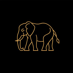 ゾウのシンプルなロゴ/Simple Logo of a Elephant/Generative AI