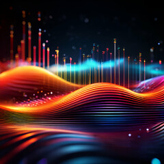 Abstract background footage of futuristic gliterry neon light colors spectrum