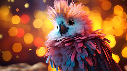 Parrot on minimalist background