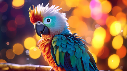 Parrot on minimalist background