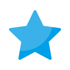 Single blue star icon