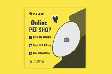 Pet social media post,pet social media banner
