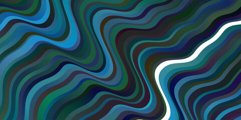 Dark BLUE vector background with bent lines.