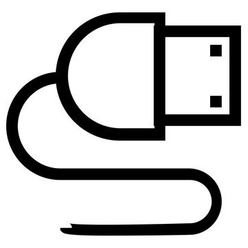 usb plug icon, simple vector design