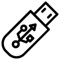 usb stick icon, simple vector design