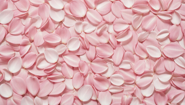 elegant collection of soft pink flower petals isolated on a transparent background colorful background