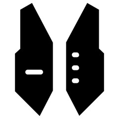 vest icon, simple vector design