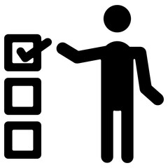 vote icon, simple vector design