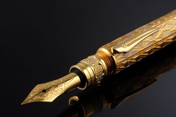 a gold and silver fountain pen