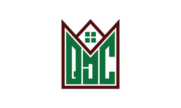 QDC initial letter builders real estate logo design vector. construction, housing, home marker, property, building, apartment, flat, compartment, business, corporate, house rent, rental, commercial