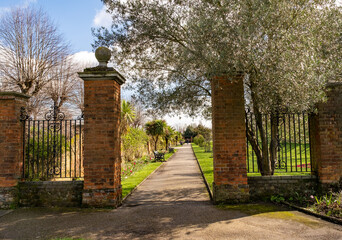 Entrance to a public park in the town of Colchester
