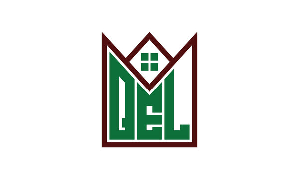 QEL initial letter builders real estate logo design vector. construction, housing, home marker, property, building, apartment, flat, compartment, business, corporate, house rent, rental, commercial