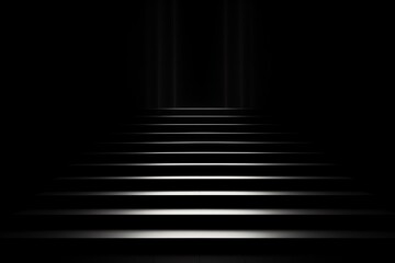 a set of stairs in a dark room