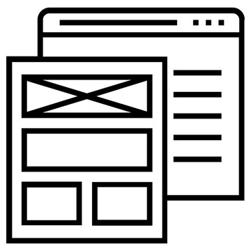 website proposal icon, simple vector design