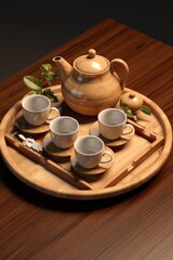 Fototapeta na wymiar asian tea ceremony Generative AI