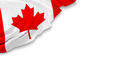Canada flag on white background 3D render