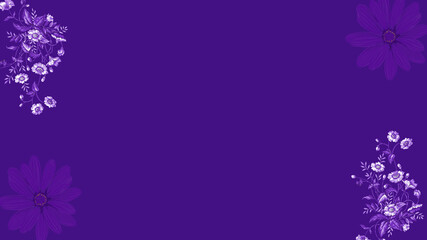 3d purple and white  corner design on Blue background design 