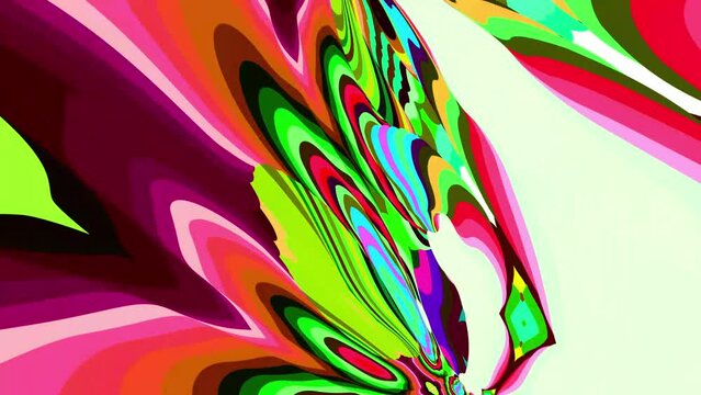 Fluid art video, abstract with colorful waves. Liquid paint mixing backdrop with splash and swirl

