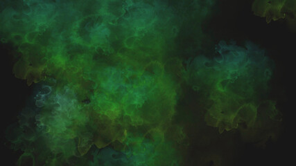 blue and green smoke on Simple black background design 