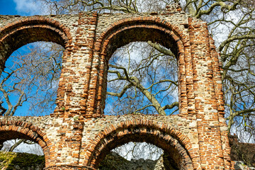 Historic priory ruins of St Botolph in Colchester