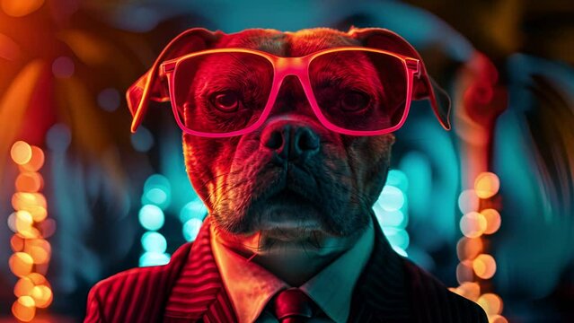 ビジネススーツを着た犬のポートレート,Generative AI 
