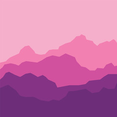 mountain panorama landscape icon vector illustration template design