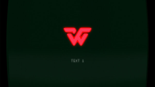 Retro CRT Loading Screen Logo Reveal