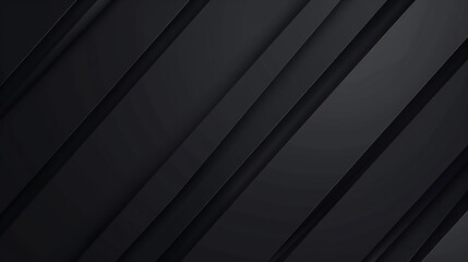 Abstract black background with diagonal lines. Modern dark digital business, banner, template background. 