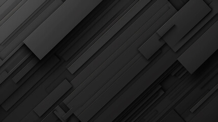 Abstract black background with diagonal lines. Modern dark digital business, banner, template background.  - obrazy, fototapety, plakaty