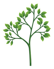 Green tree growth eco concept