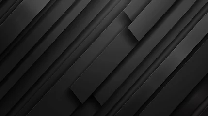 Fotobehang black background metal square pattern. black background with square shapes.  © Nenone