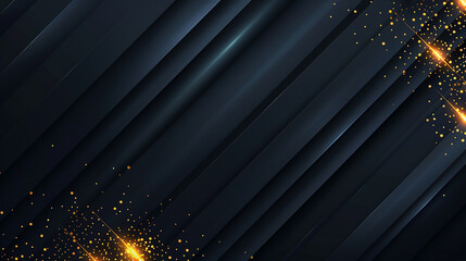 luxury black square line and gold light glow effect digital background. 