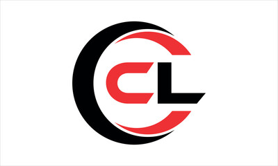 CL initial letter circle icon gaming logo design vector template. batman logo, sports logo, monogram, polygon, war game, symbol, playing logo, abstract, fighting, typography, minimal, wings logo, sign