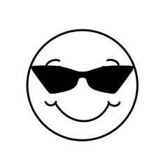 Obraz na płótnie Canvas Doodle Emoji in Glasses