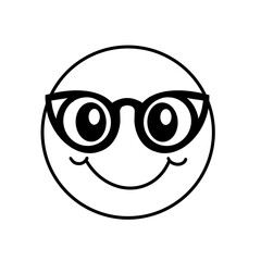 Doodle Emoji in Glasses