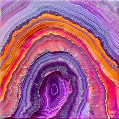 Colorful geode, pink, purple, orange marbled texture