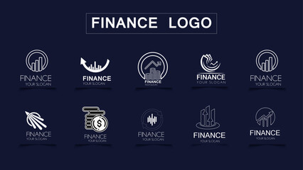 Fototapeta na wymiar Finance Logo Set, Icon