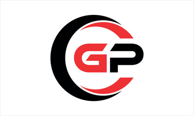 GP initial letter circle icon gaming logo design vector template. batman logo, sports logo, monogram, polygon, war game, symbol, playing logo, abstract, fighting, typography, minimal, wings logo, sign